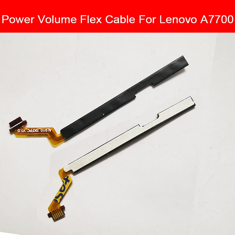 New Switch On/off Button Flex Cable For Lenovo A7700 Power On Off Flex Ribbon Cable Volume Down Up Control Button Repair Parts