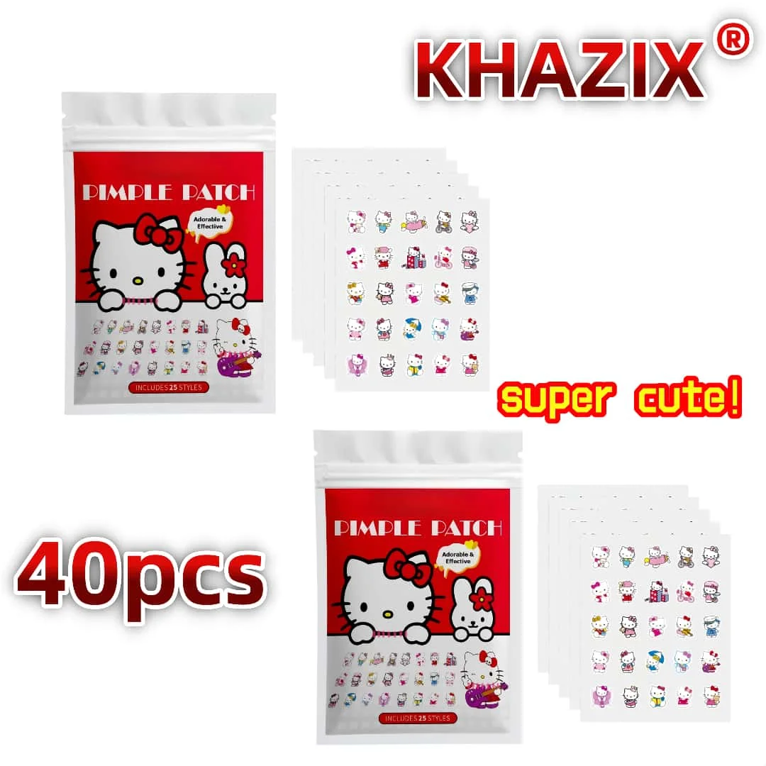 40 قطعة من رقع حب الشباب بحمض الساليسيليك - ملصقات غير مرئية ولطيفة على شكل قطة لمحاربة البثور وتهدئة البشرة