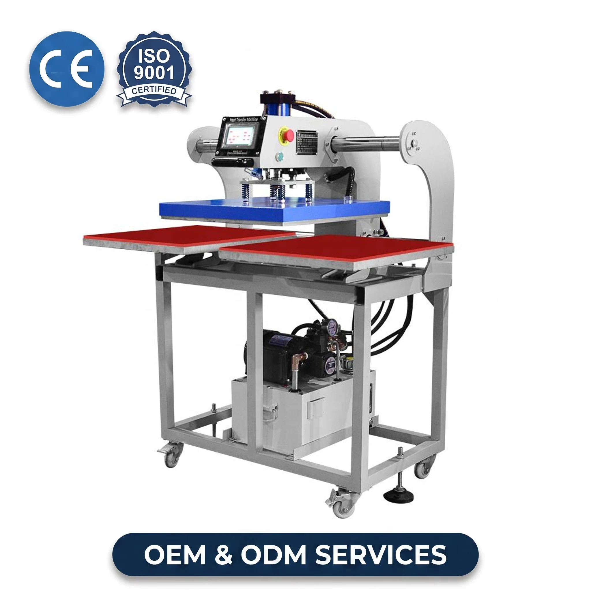 Gaoshang Factory Semi-Automatic Big Pressure Oil Hydraulic Heat Transfer Machine 16 X 20 Heat Press Machine 40x50