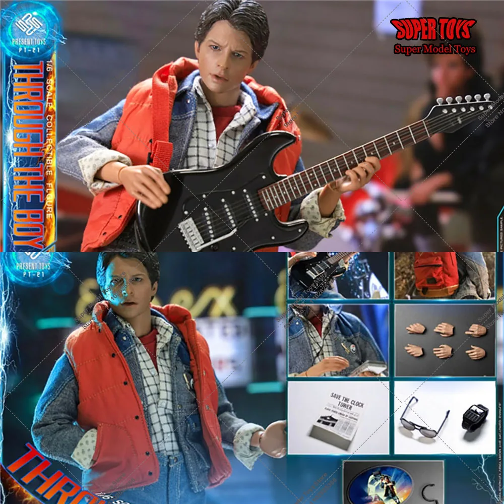 

Present Toys PT-sp21 New Product 1/6 Collectible Figure Time Travel Man Marty 12 inches Action Head Body Model for Fans Hobby