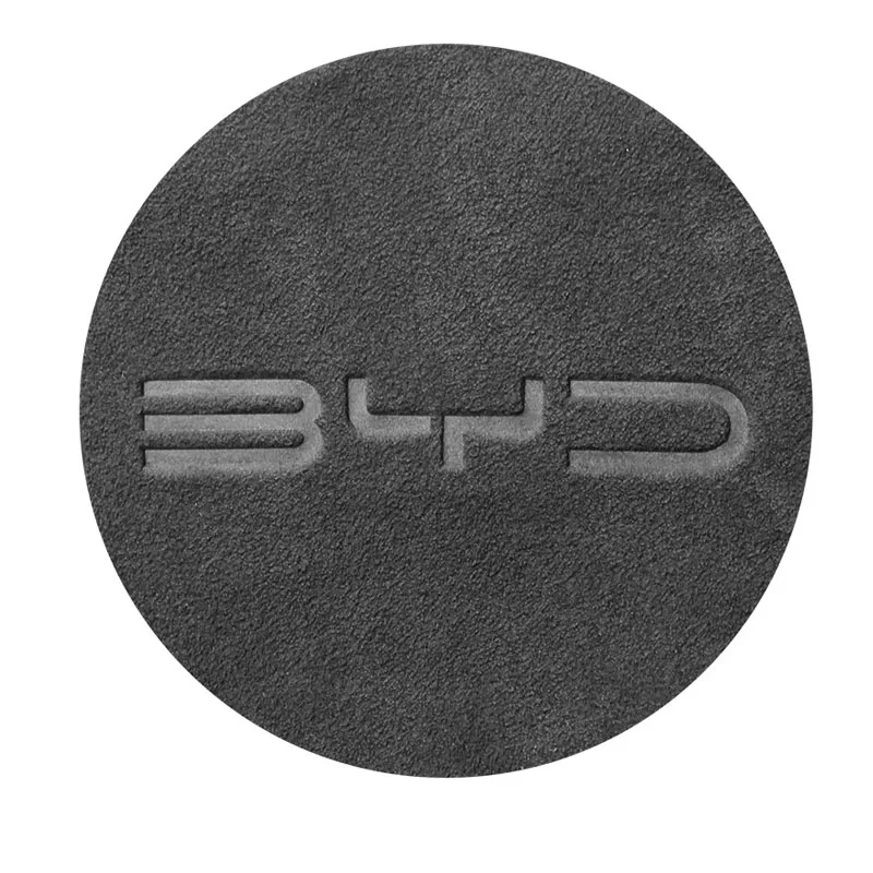 Car Steering Wheel Front Emblem Badge Logo Sticker for BYD Seal Atto 4 EV 2022 2023 2024 Top Suede Mat Protective Sticker