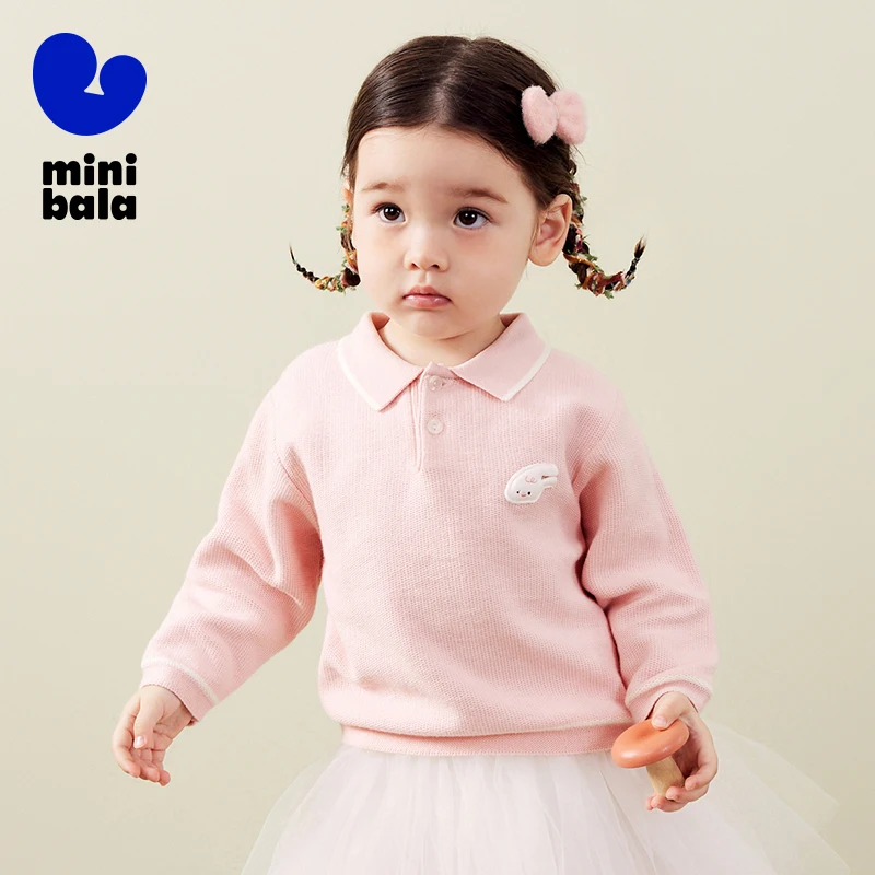 Mini Bala Sweater for Boys and Girls Babies Skin-Friendly 2024 Autumn and Winter New Product Warm Soft Fashionable Sweater