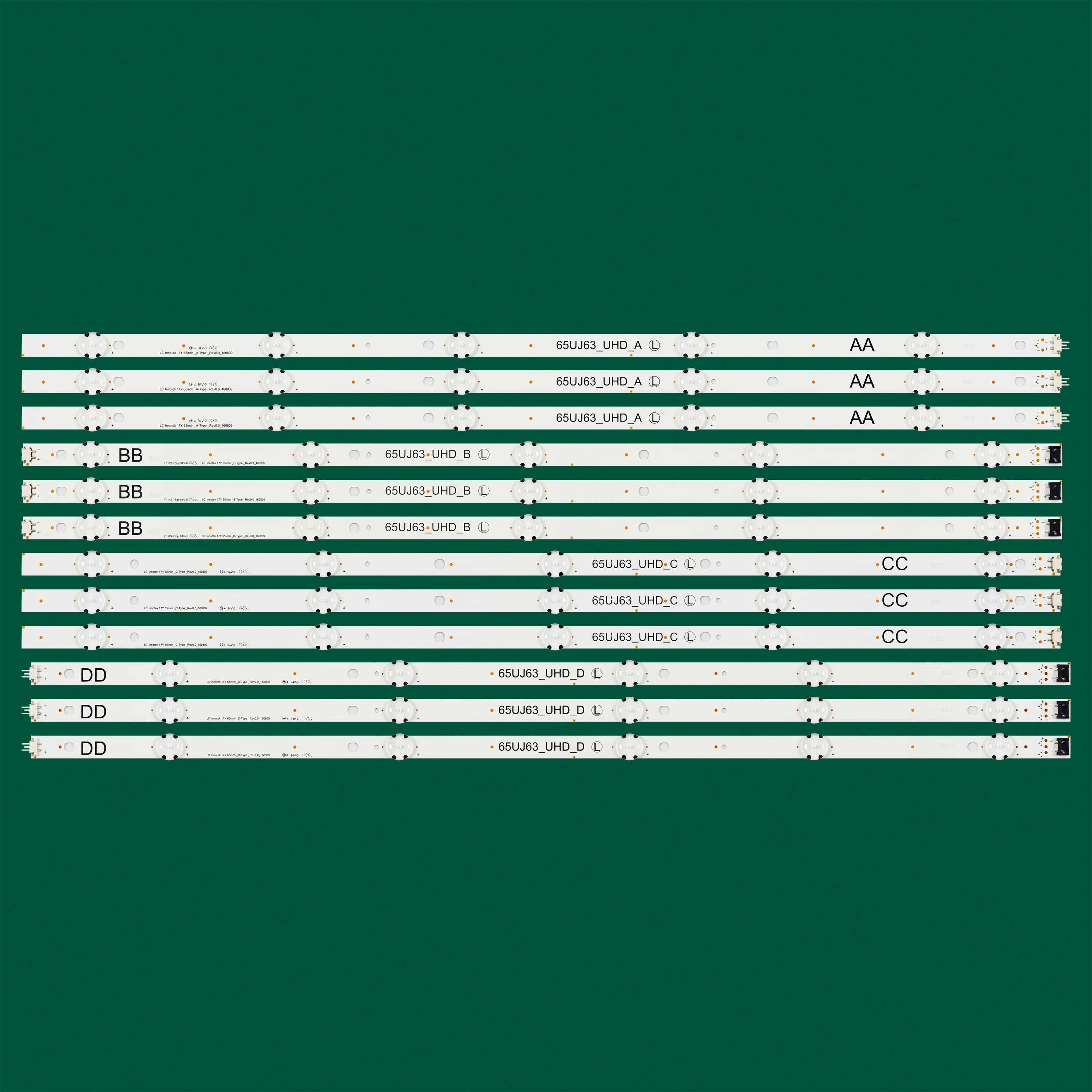 

12 PCS/set LED backlight strip for 65UK6100PLB 65LG63CJ-CA 65UJ6100 65UJ630A 65UJ630Y SSC_65UJ63_UHD_ D 65UJ6300 65UJ630V