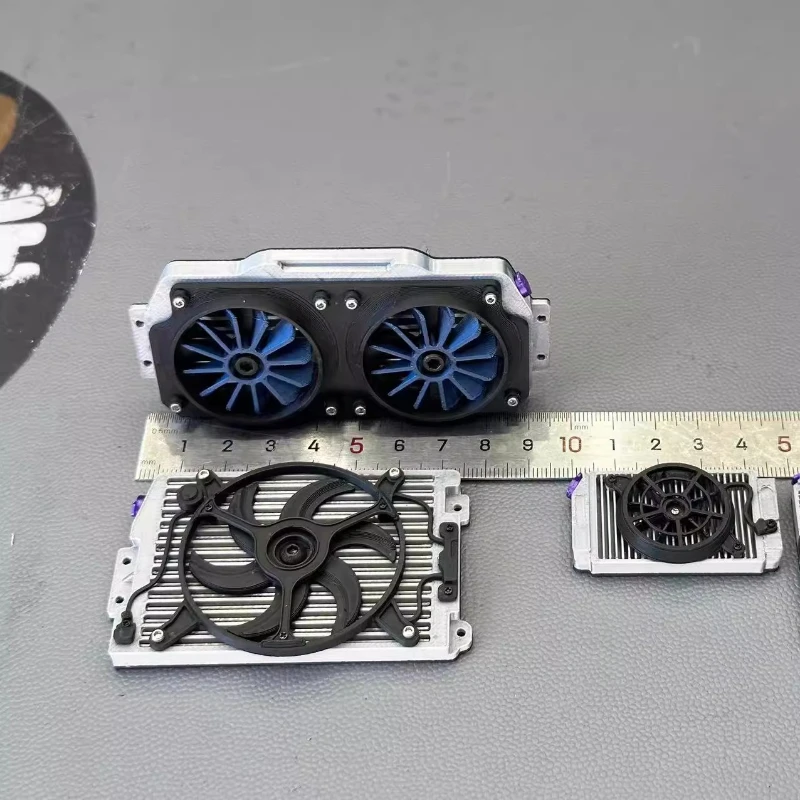 Simulation Model Car Cooling Fan Decorative Ornaments for 1/10 1/8 RC Crawler Car Ghost Tube Stand TRX4 Defender RC4WD D90 SCX10