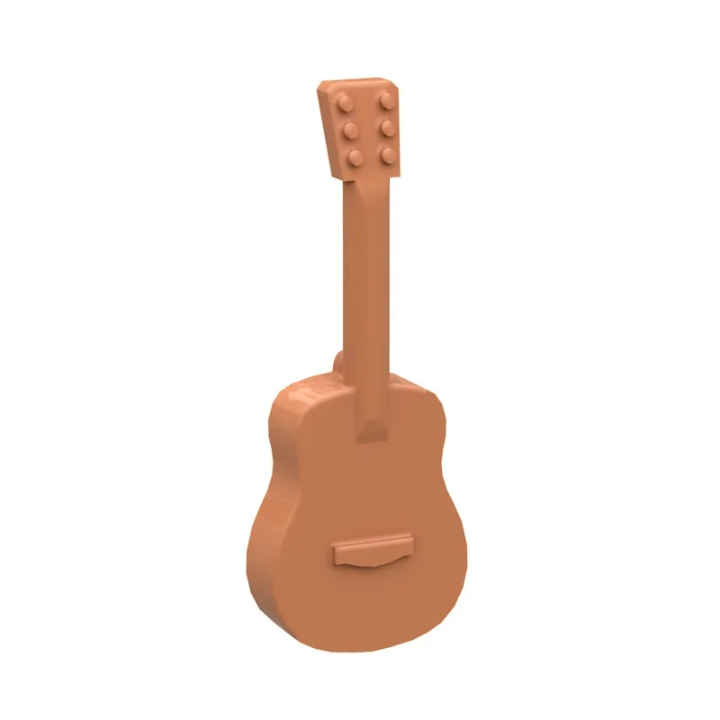 MOC 10PCS 25975 Utensil Musical Instrument Guitar Building Blocks Handheld Props Part Bricks Particle Toy Children Birthday Gift