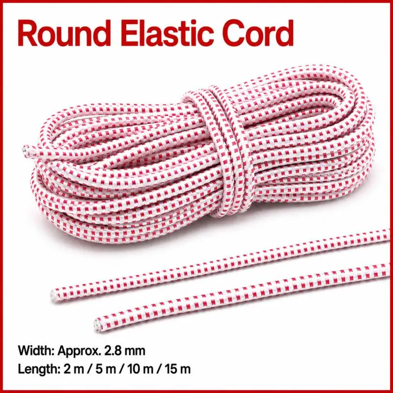 1/2/3 Rollen 2~15M 2,8MM Starkes Elastisches Seil Stoßdämpfendes Seil Dehnbares Seil DIY Elastisches Band für Kleidung Nähzubehör – Detail 1