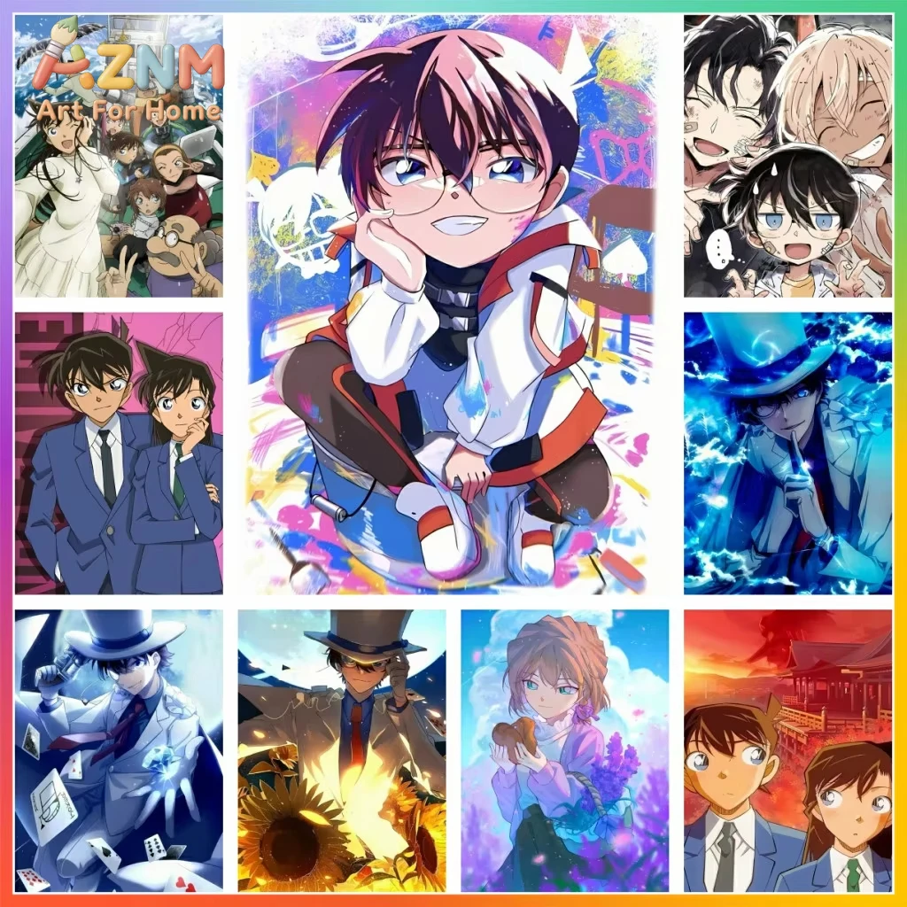 Decoración de Pared con Pintura de Anime Detective Conan de Japón, Nuevo Set de Regalo