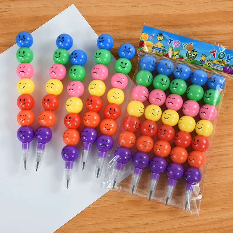 

5/10Pcs Lollipop Building Block Crayon Painting Pen Pencil for Children Birthday Party Favors Goodie Bag Pinata Fillers Rewards