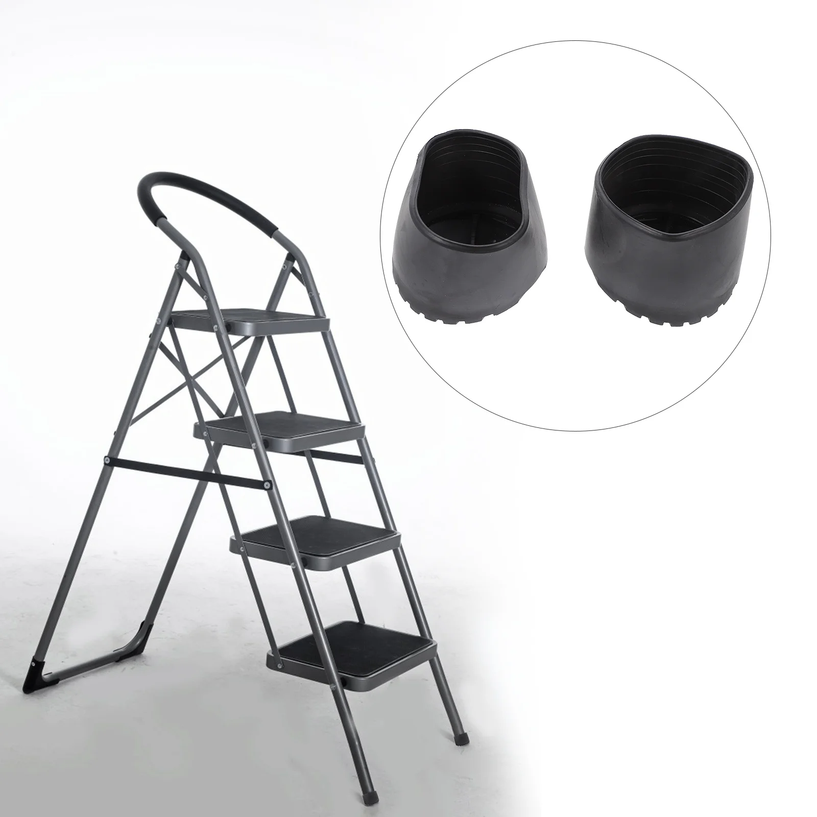 

2Pcs Ladder Legs Covers Non-Skid Rubber Pads for Indoor Outdoor Use Protect Floors from Damage Stable Support Ladder Feet Covers