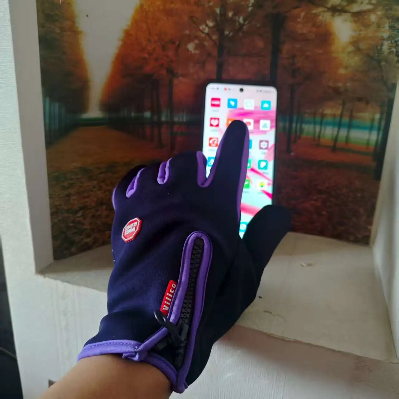 

Motorcycle Riding Touchscreen Anti-slip Thermal Winter Bike glove for Running Hiking Driving Bicycling Riding Walking Women Men