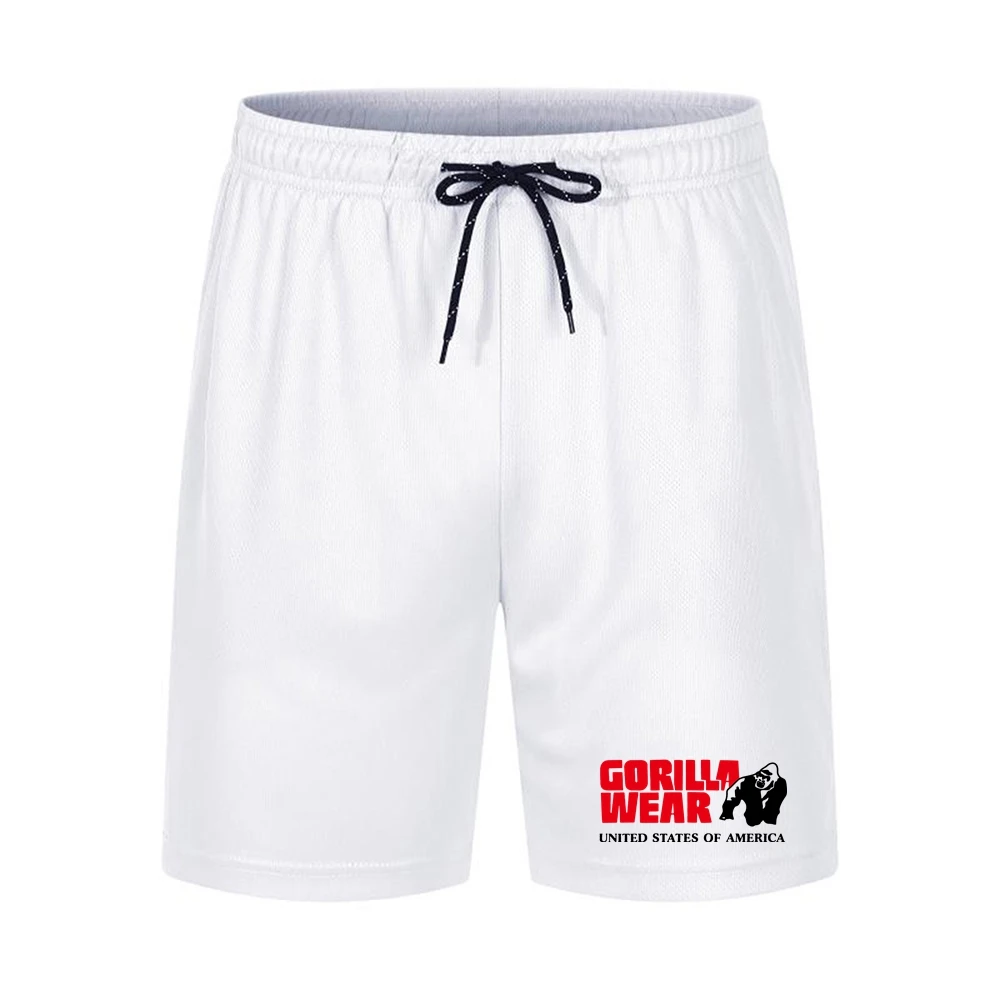 Pantalones cortos de culturismo para hombre, ropa deportiva de malla de secado rápido para gimnasio, novedad de verano