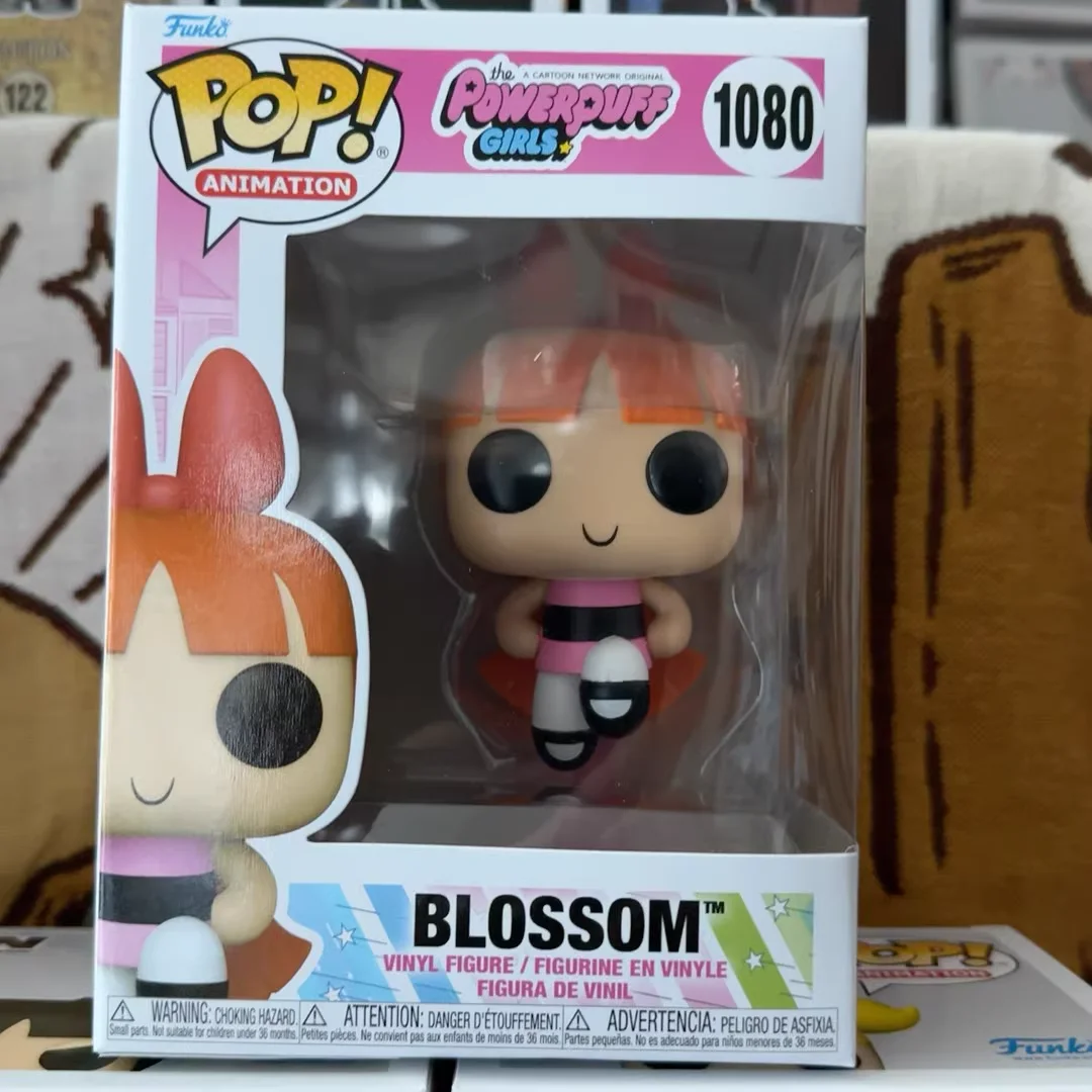 شخصيات الفتيات Powerpuff Blossom Bubbles Buttercup # 1080 1081 1082Funko Pop الفينيل الشكل تحصيل طبعة محدودة لعبة هدية