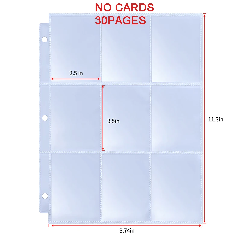 Big Mac Capacity Cards Photo Albums With 20/30/ Page For Board Game Star Celebrity Card Photo Collect Album Book Sleeve Holders