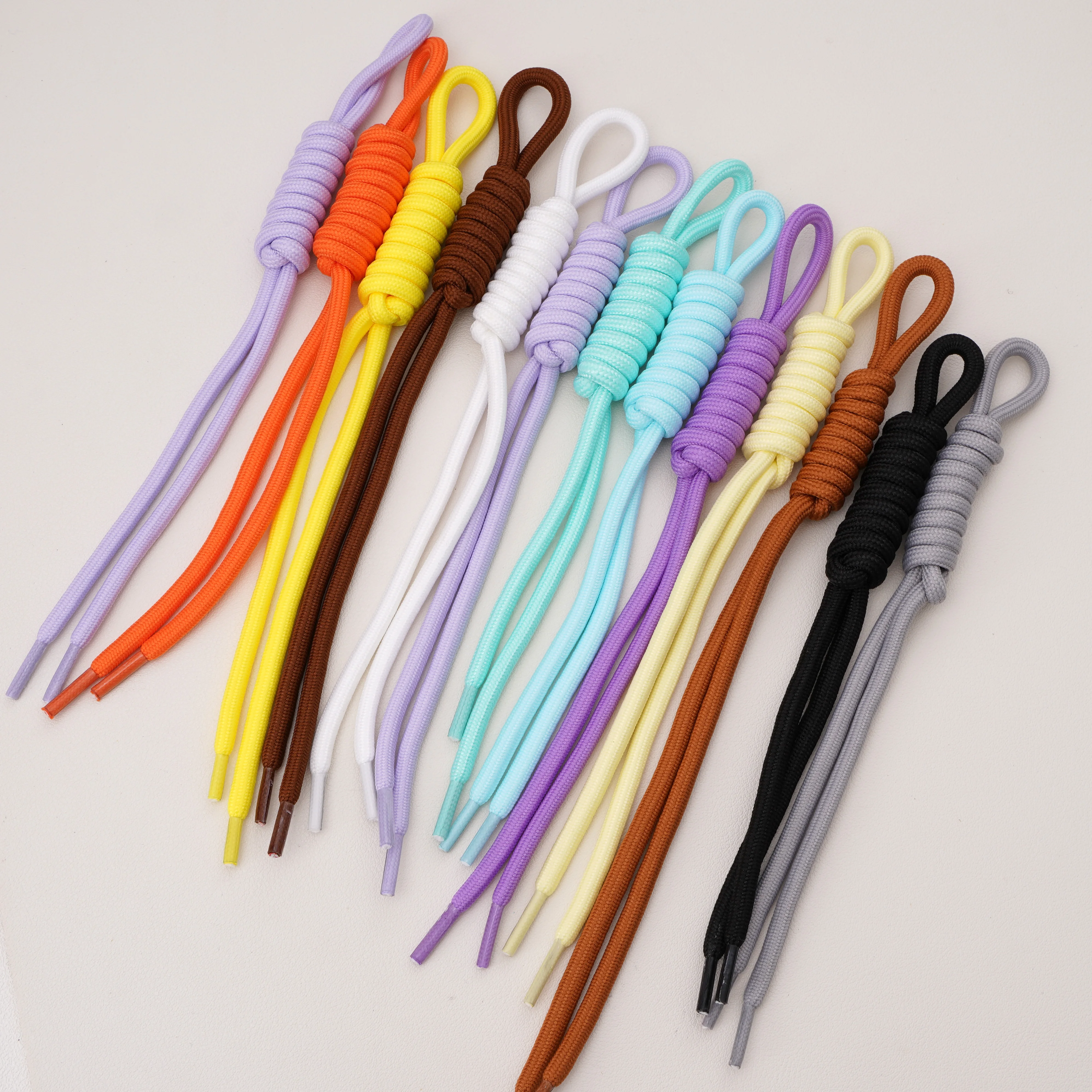 1pcs/lot Colorful Braided Lanyard Keychain Handmade Knot Nylon Rope Cord Thread For DIY Key Chain Pendant Bag Accessories ﻿