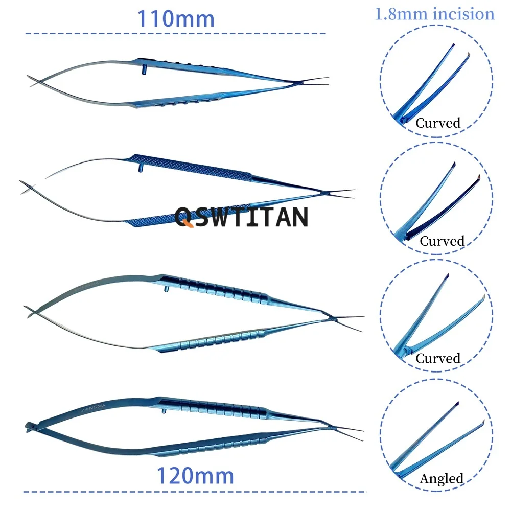 1pc Titanium Inamura Capsulorhexis Forceps Ophthalmic Forceps Ophthalmic Instrument Microscopy tearing tweezers
