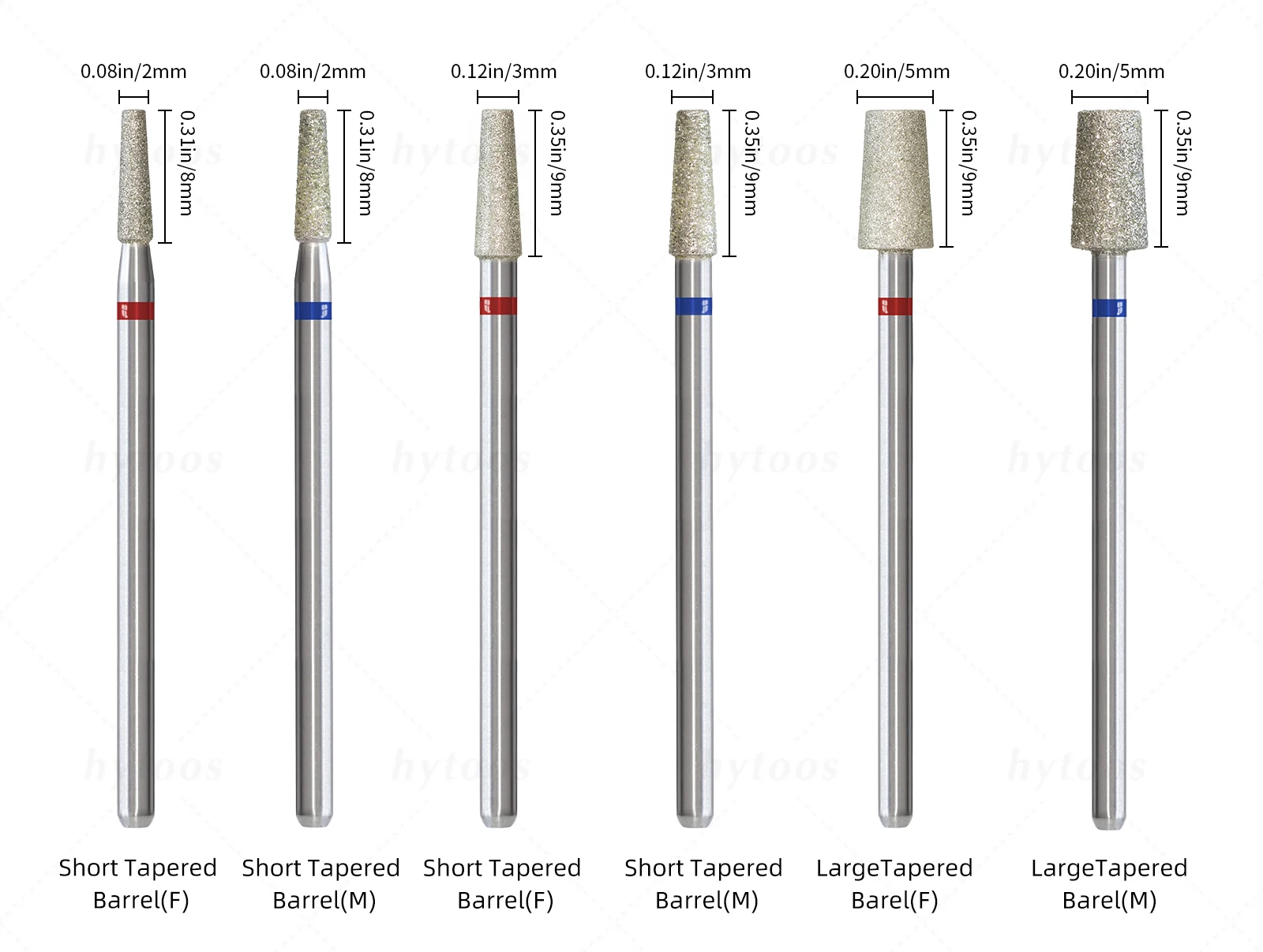 HYTOOS 5 Teile/satz Diamant Nagel Bohrer Bits Russische Nagelhaut Sauber Nagel Bit Professionelle Sicherheit Unter Nagel Reiniger für Abgestorbene Haut – Detail 5