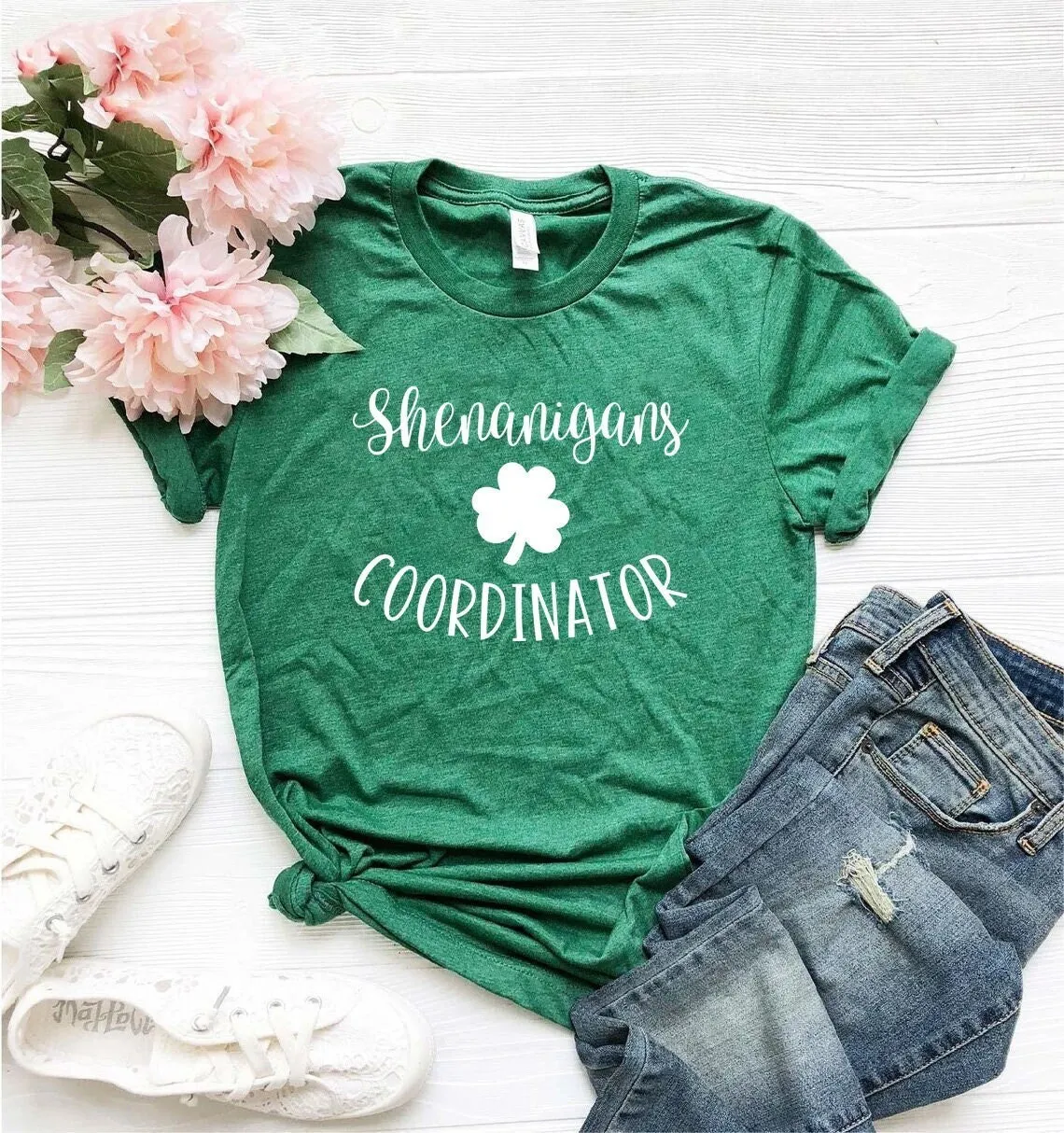 Shenanigans Coordinator Shirt T Irish Lucky Shamrock Saint Patricks Day