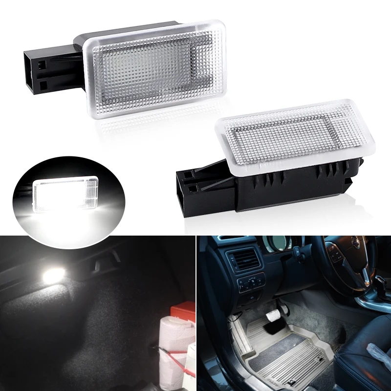 2Pcs For Volvo V40 V40CC V60 S60 S80 XC40 XC60 XC90 LED Courtesy Luggage Trunk Boot Light Footwell Welcome Door Lamp