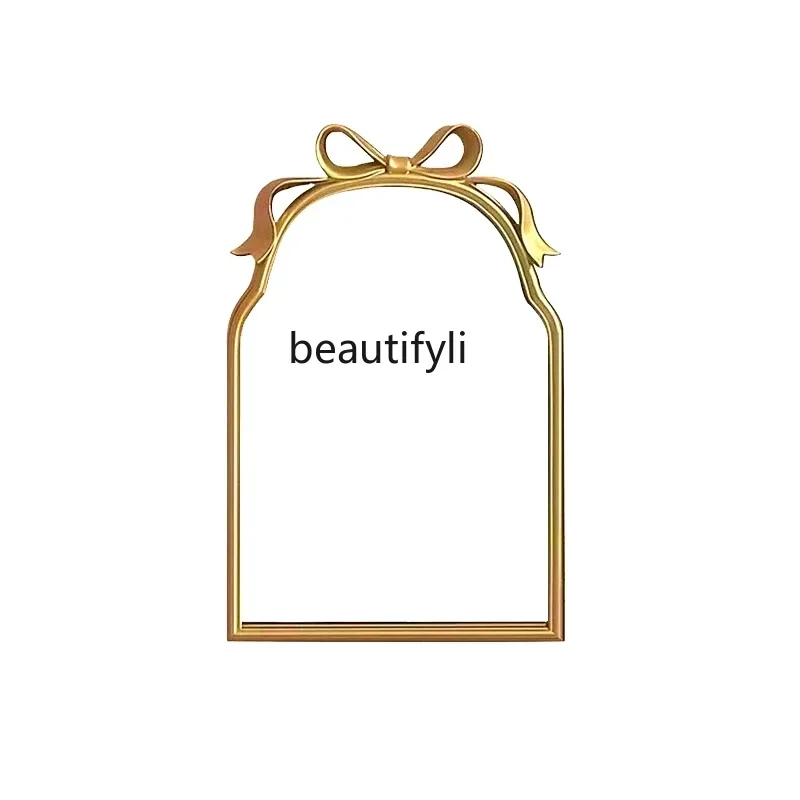 

French retro bathroom makeup mirror washstand vanity mirror wall wall porch decorative mirror