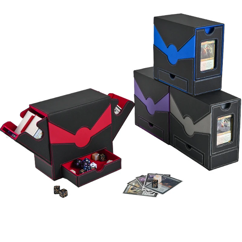 Deck Box For  MTG TCG Sports Cards Trading Card Storage Box Cards  Deck Cases With Covers And Dividers