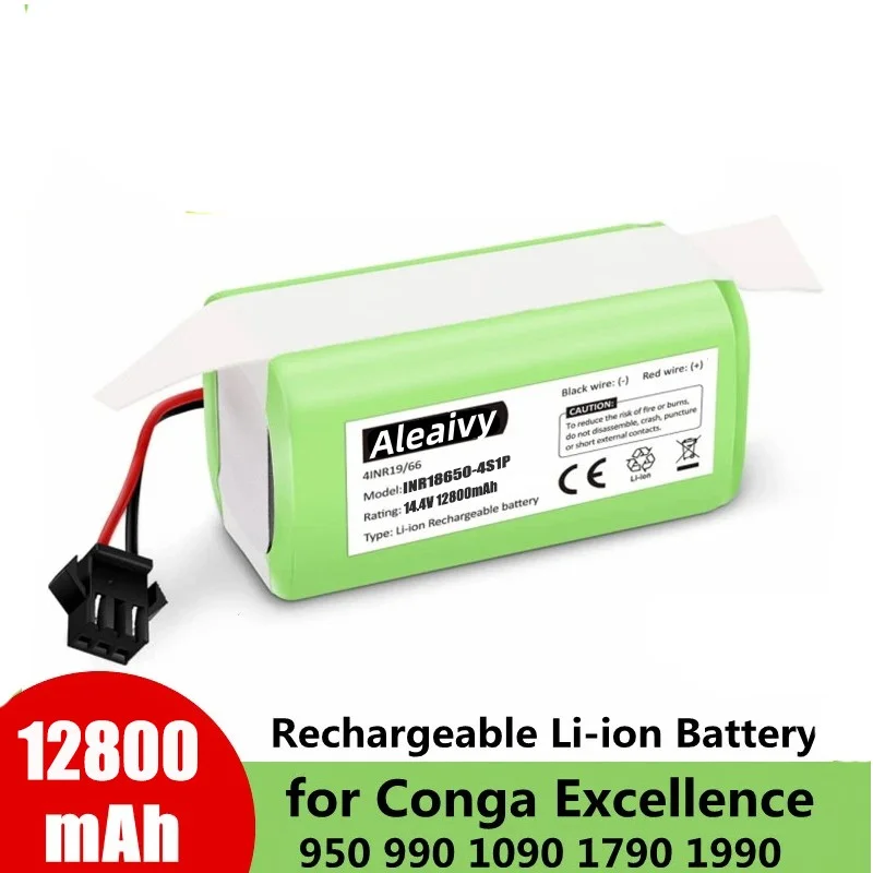 

4S1P 14.4V 2800mAh Li-ion Battery Fits Conga Excellence 990/1090 Ecovacs Deebot N79S/N79/DN622, Eufy Robovac 11/11S/12/35C/X500