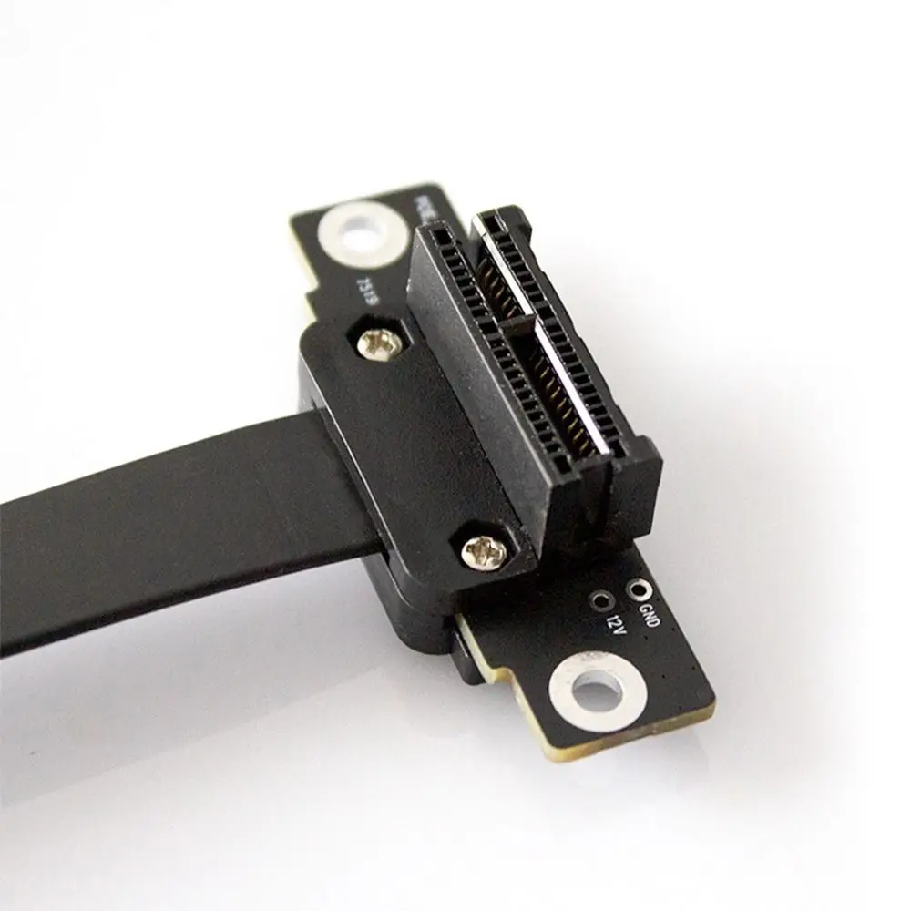 Professional PCIE 3.0/PCIE 4.0 PCIE Riser Cable High Speed Flexible PCIE Extension Cable 90 Degree Angle PCIE Adapter SFF PC