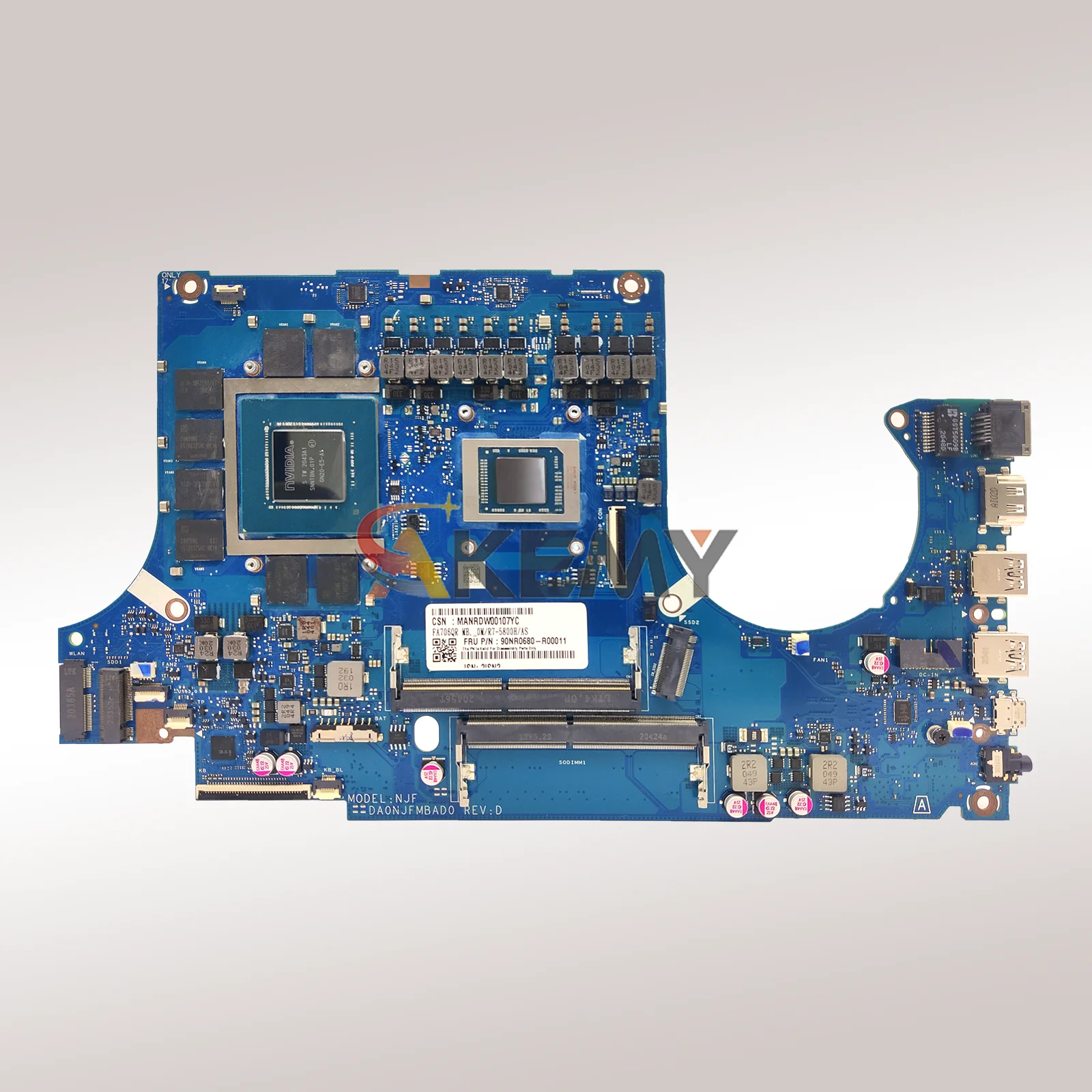 DA0NJFMBAD0 Laptop Motherboard Für ASUS TUF Gaming FA506QM FA506Q FA506QR Notebook Mainboard Mit R5 R7 R9 CPU 100% tests OK stk