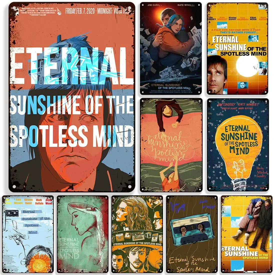 Placa decorativa de película Eternal Sunshine of the Spotless Mind, cartel de Metal Retro, letreros de Metal, letrero de lata para Bar y cafetería