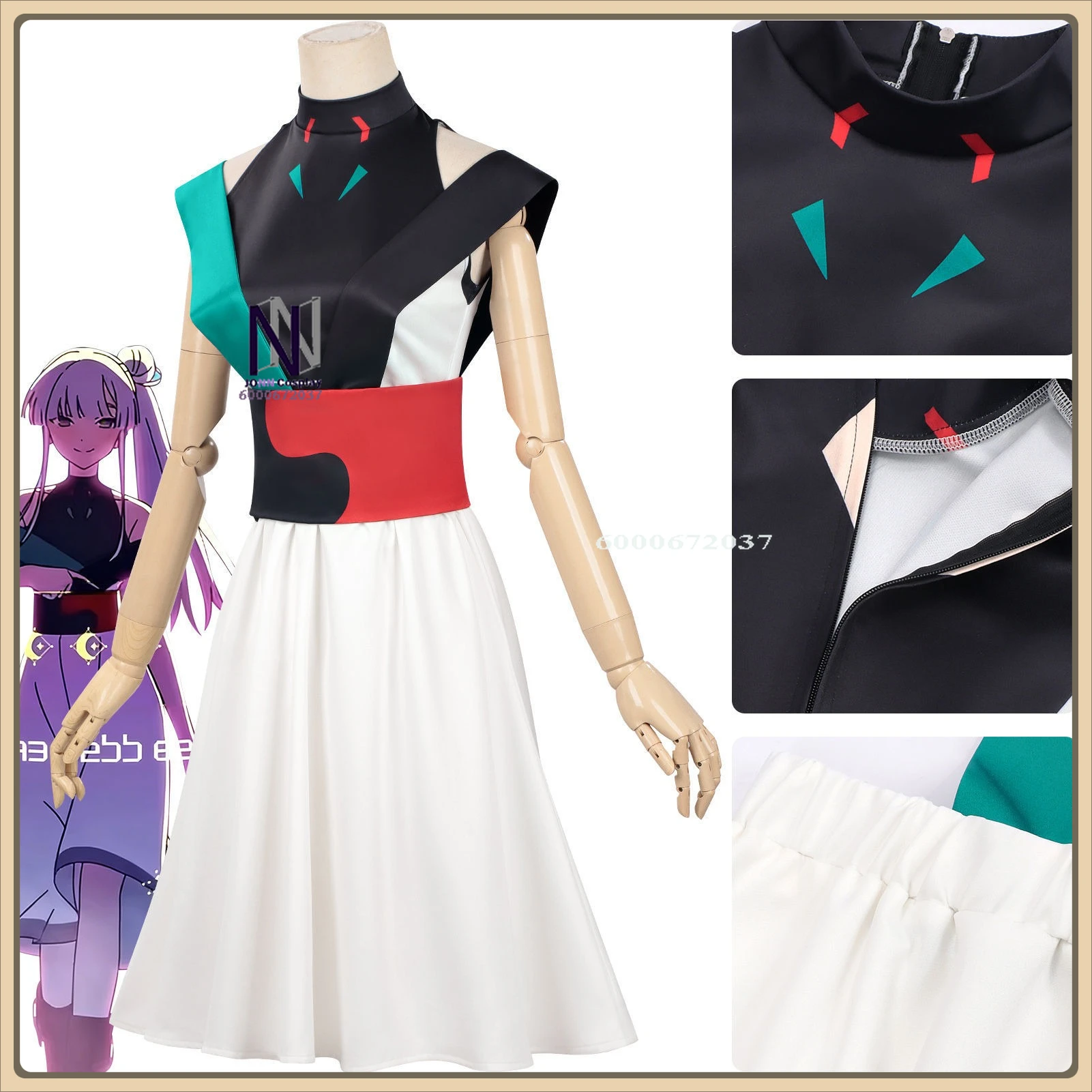 

Komasawa Noi Cosplay Costume - Cosmic Princess Kaguya Unisex Adjustable Cuff Leg Garter Full Set Anime Outfit Comic Con Suit