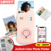 300DPI HPRT CP2100 Portable Color Photo Printer & Paper Storage Folder Wireless Travel Picture Printer 2x3'' inch Paper Ribbon