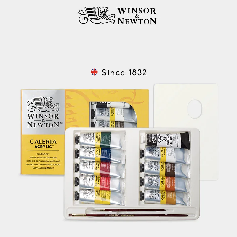 Winsor & Newton Gallery Acrylic Paint Set Waterproof and Colorfast 12/20/60ML Indoor Hand Painted Wall Painting DIY ArtSupplies