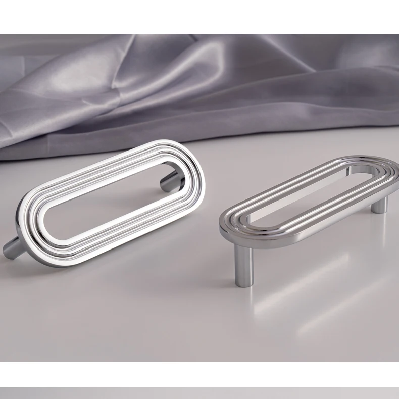 Chrome finished solid brass cabinet handle — supplier illustration 5