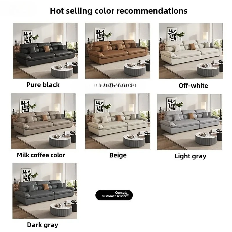Cloud Sailing Sofa Cotton and linen Large Sitting Deep Small Apartment Living Room Straight Row Three-person Fabric Sofa