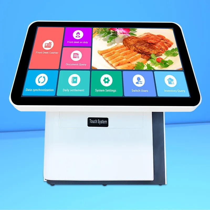 Register Milk Tea Shop Restaurant Touchscreen Ordering Machine  Reception Silver System Catering Cash