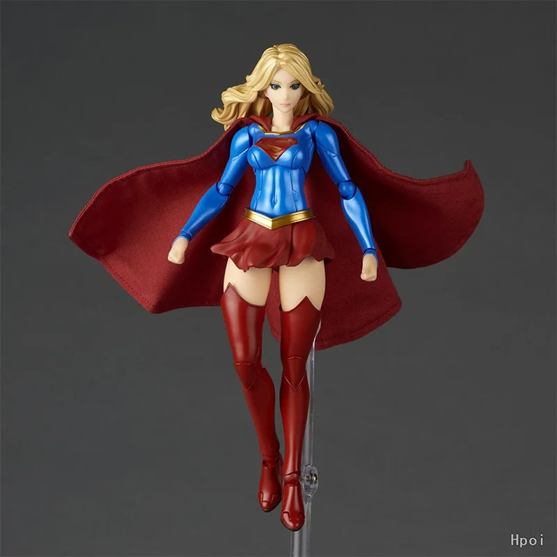 Kaiyodo Revoltech Amazing Yamaguchi Super Girl 16Cm DC Anime Original Action Figure Model Kit Toy Birthday Gift Collection