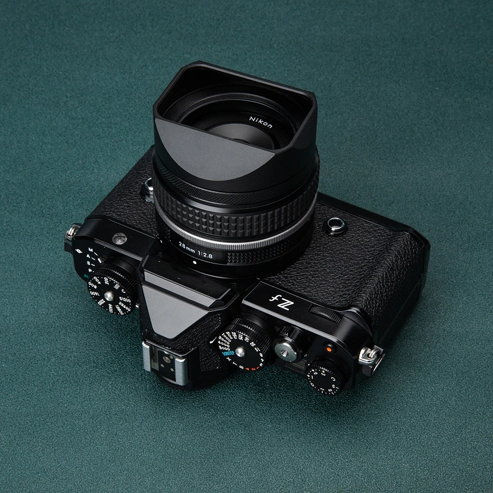 Aluminum Metal Camera Lens Hood with 52mm Adapter Ring for Nikon ZF ZFC Z40F2/40SE 28F2.8/2.8SE Hood Shade LH-N52 Replaces