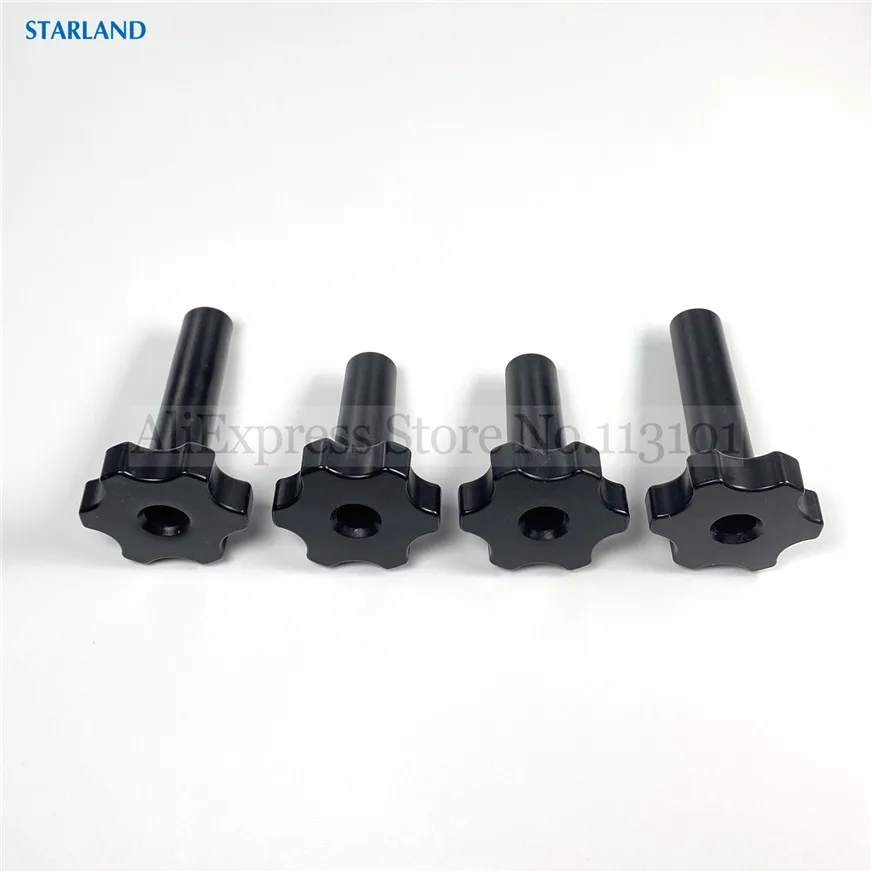 4 Pieces Black Tight Screw Nuts New Fittings Clamping Nuts M8 /M10 Soft Serve Ice Cream Machines Accessories Flower Form Knob