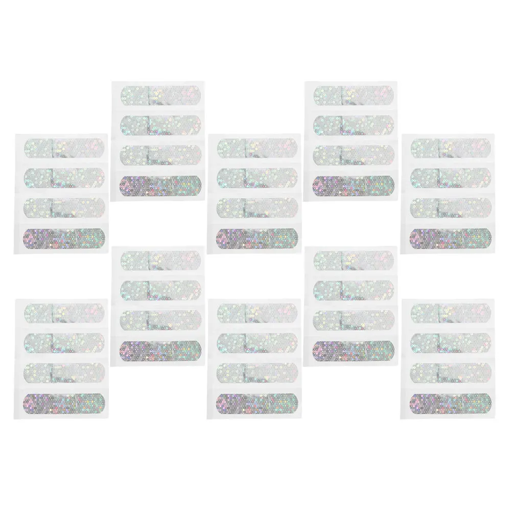 

50Pcs Glitter Bandages Waterproof Breathable Colorful Night Design Protective Adhesive Patch Covers for Kids Adults
