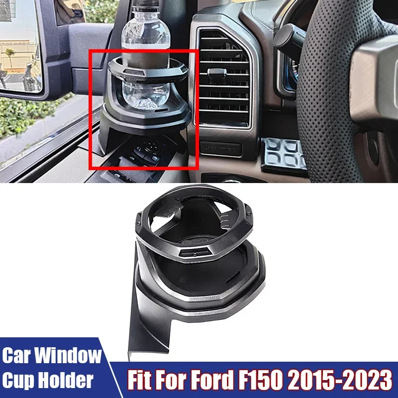 

Front, Left Modified Window Cup Holder Car Interior Accessories Fit For Ford F150 2015 2016 2017 2018 2019 2020 2021 2022 2023