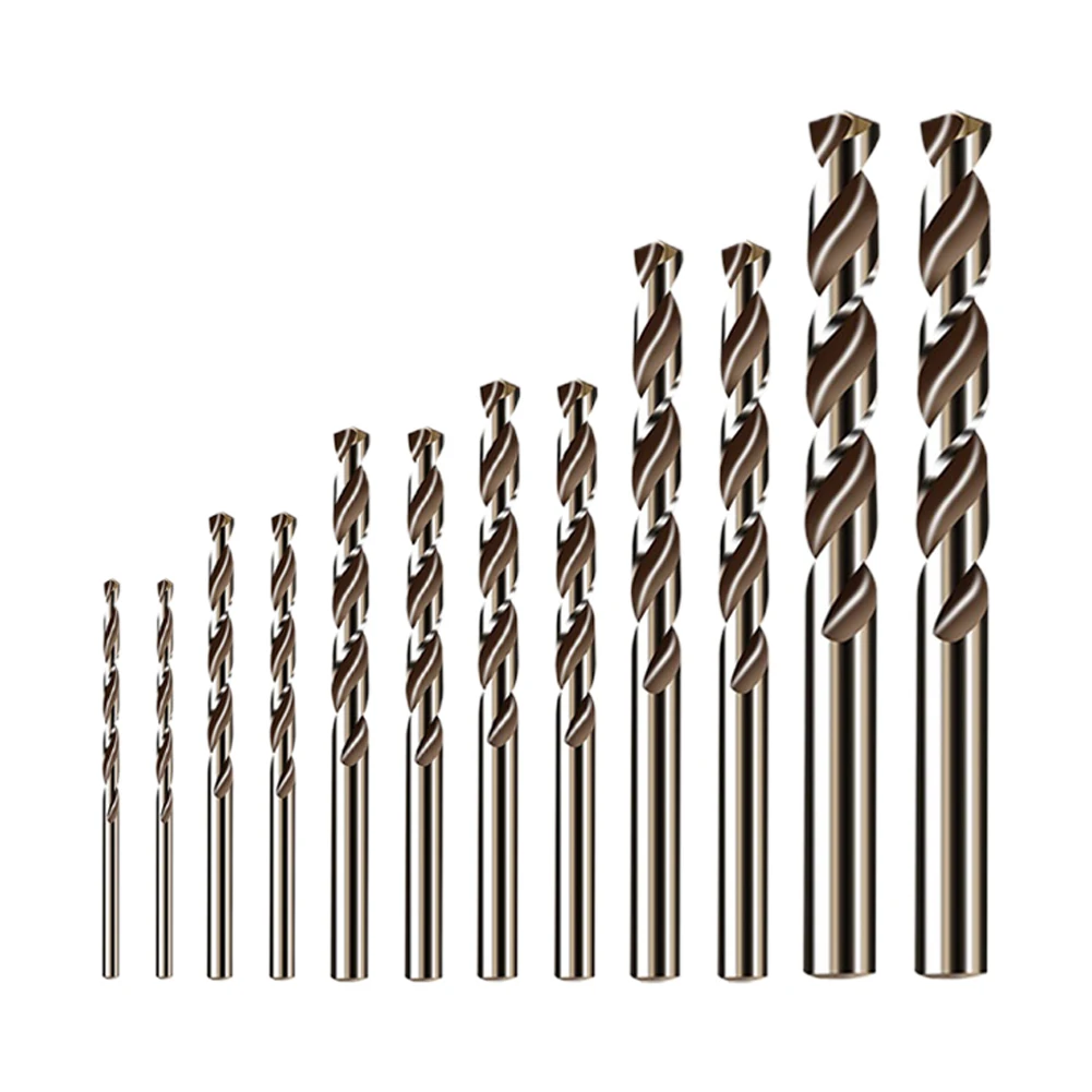 12pcs 1-3.5mm HSS M35 Cobalto Revestido Torção Broca Conjunto Auger Broca Núcleo Para Madeira/Metal Perfuração Buraco Cortador de Ferramentas Elétricas