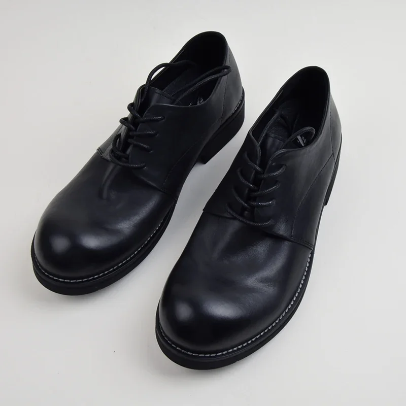 

Men's Genuine Leather Business Casual Big Head Leather Cowhide Men's Shoes Dress Retro Barber Men Designer Shoes