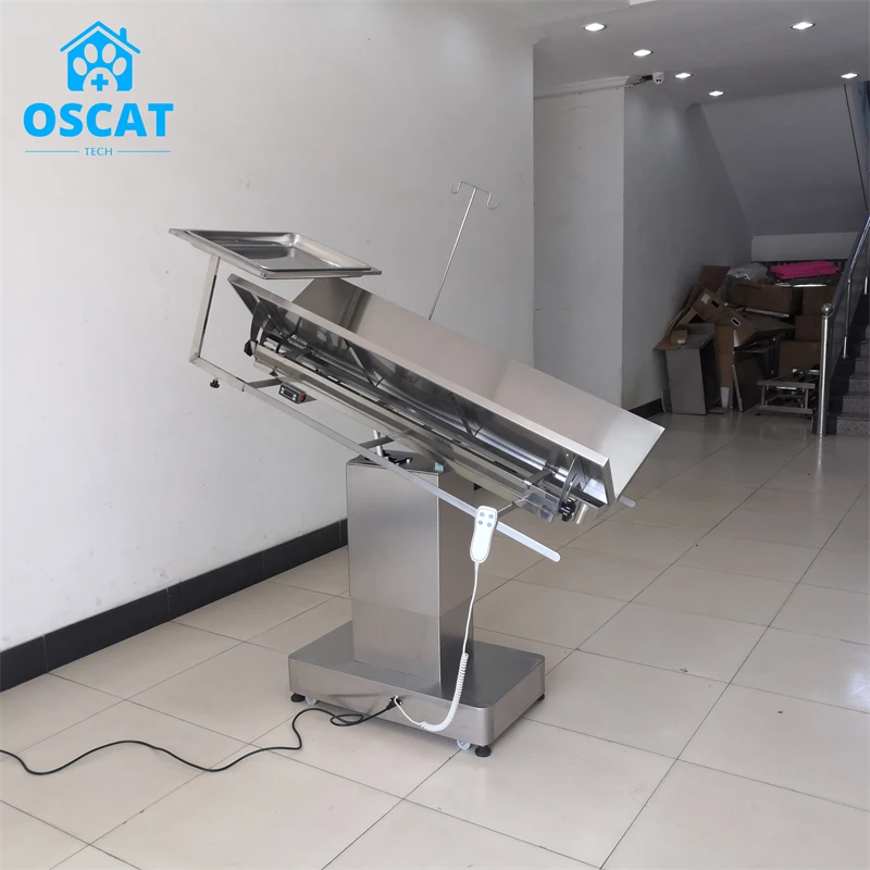 OSCAT Veterinary Equipment ET-1 Veterinary Medical Equipment Lifting Operating Table For Pets, Side Tilt & 45° Fore-Aft Tilt