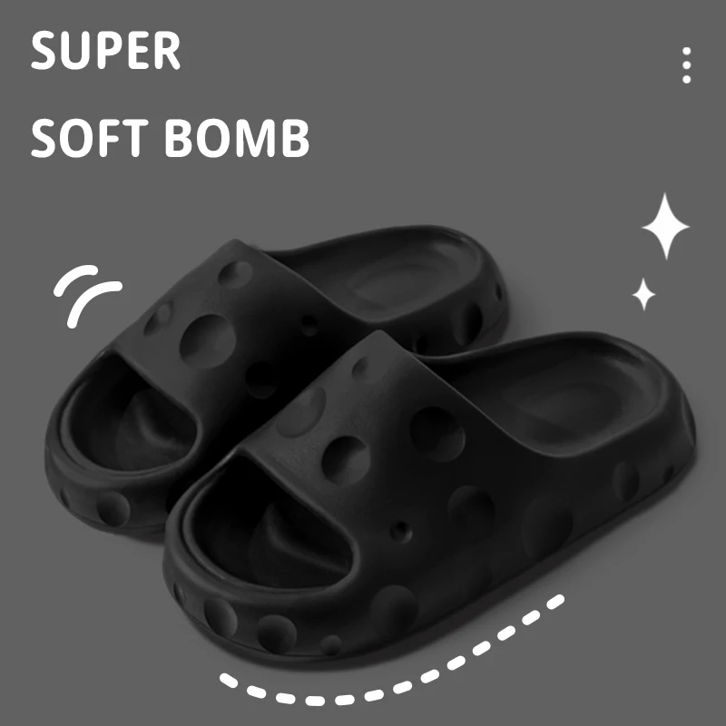 Ultra Thick-soled Men Slippers Sides Indoor Outdoor Sandals Beach Casual Shoes Soft Sole Slides Men Flip-flops Men's Sandals