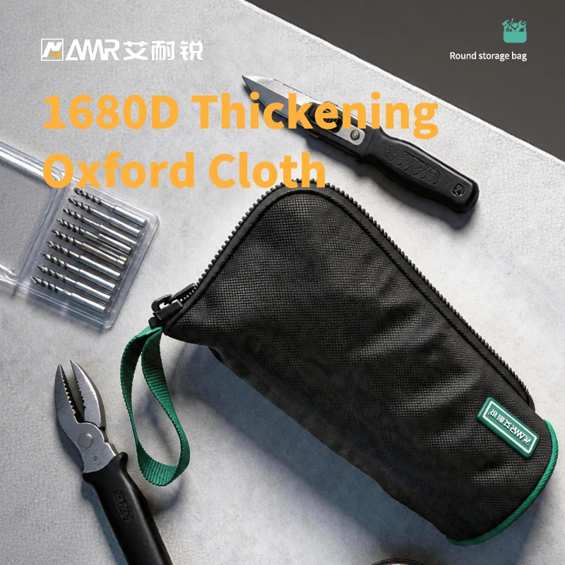 AMR Thickened Tool Bag Circular Portable Bag Household Multi‑Purpose Handbag Wear‑Resistant Organizer
