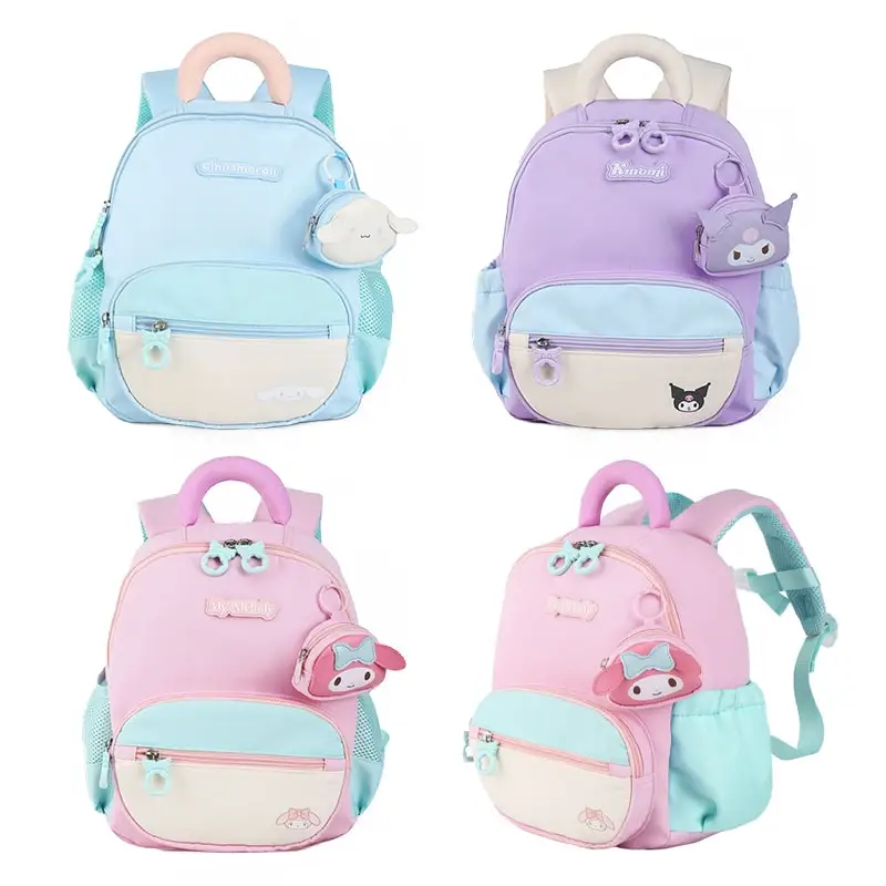 Sanrioed Anime Kuromi My Melody Cinnamoroll Backpack Kindergarten Children Cartoon Cute Student Shoulder Bag Gift for Friend