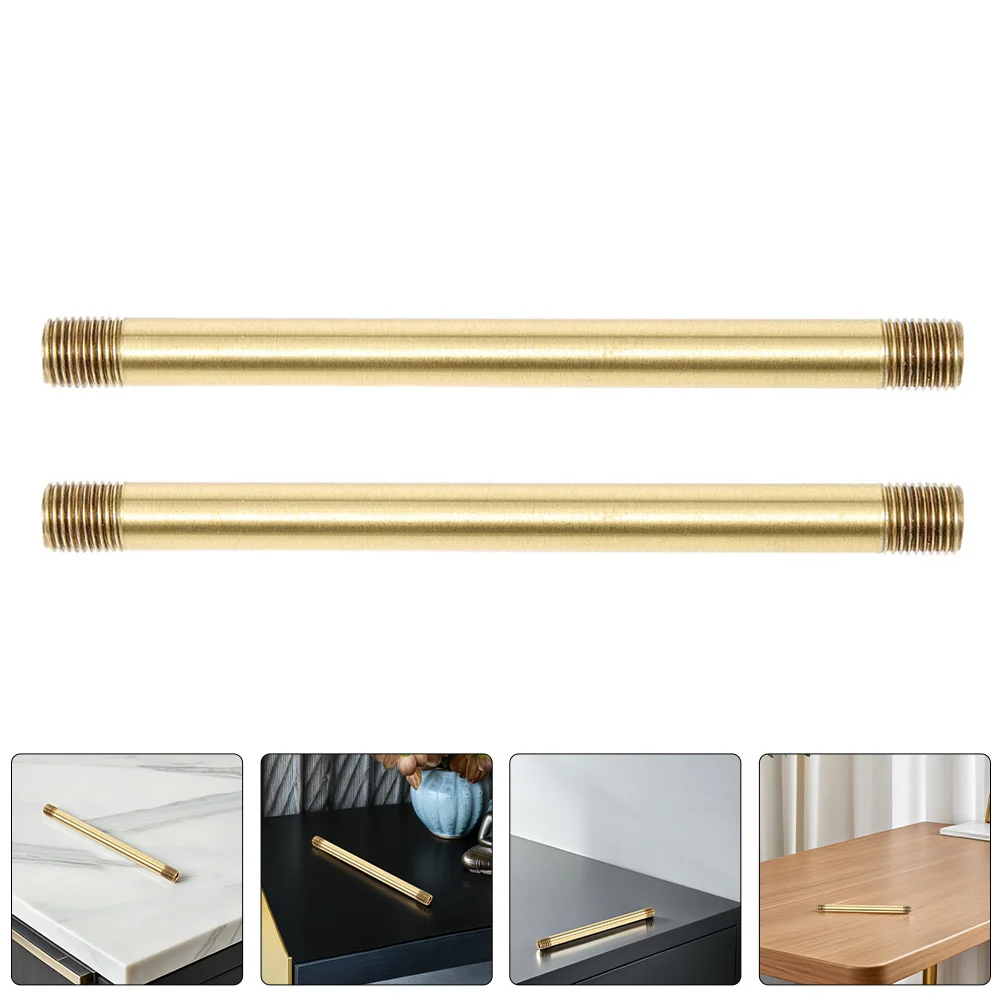 

2Pcs Copper Threaded Lamp Rod M10 Straight Tube for DIY Wall Table Lamp Fixture Replacement Parts Straight Light Pole