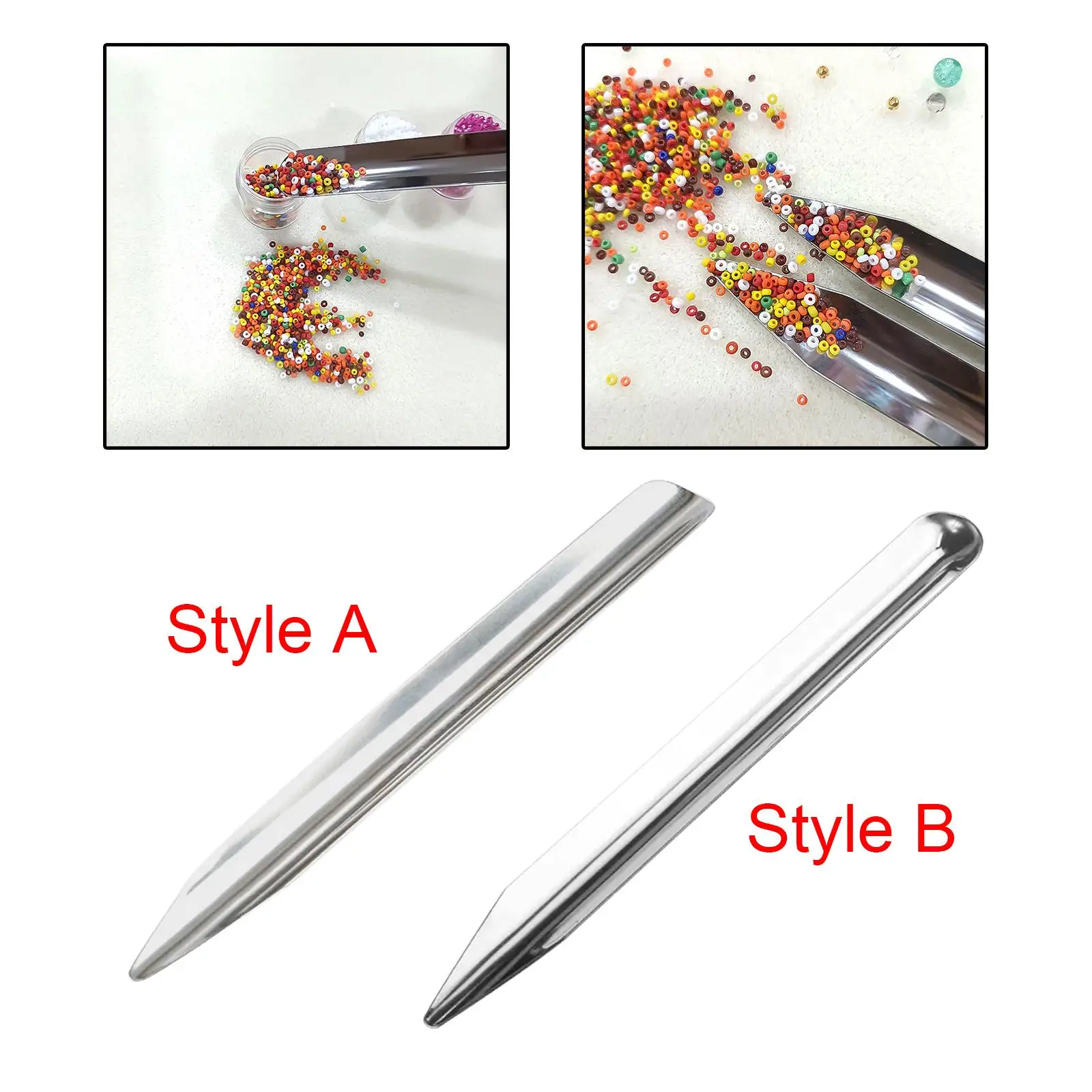 Jewelry Spoon Beads Crafts DIY Stainless Steel Beads Spoon Jewelry Bead Spoon for Storage Cleanup Organization Home Jewelers