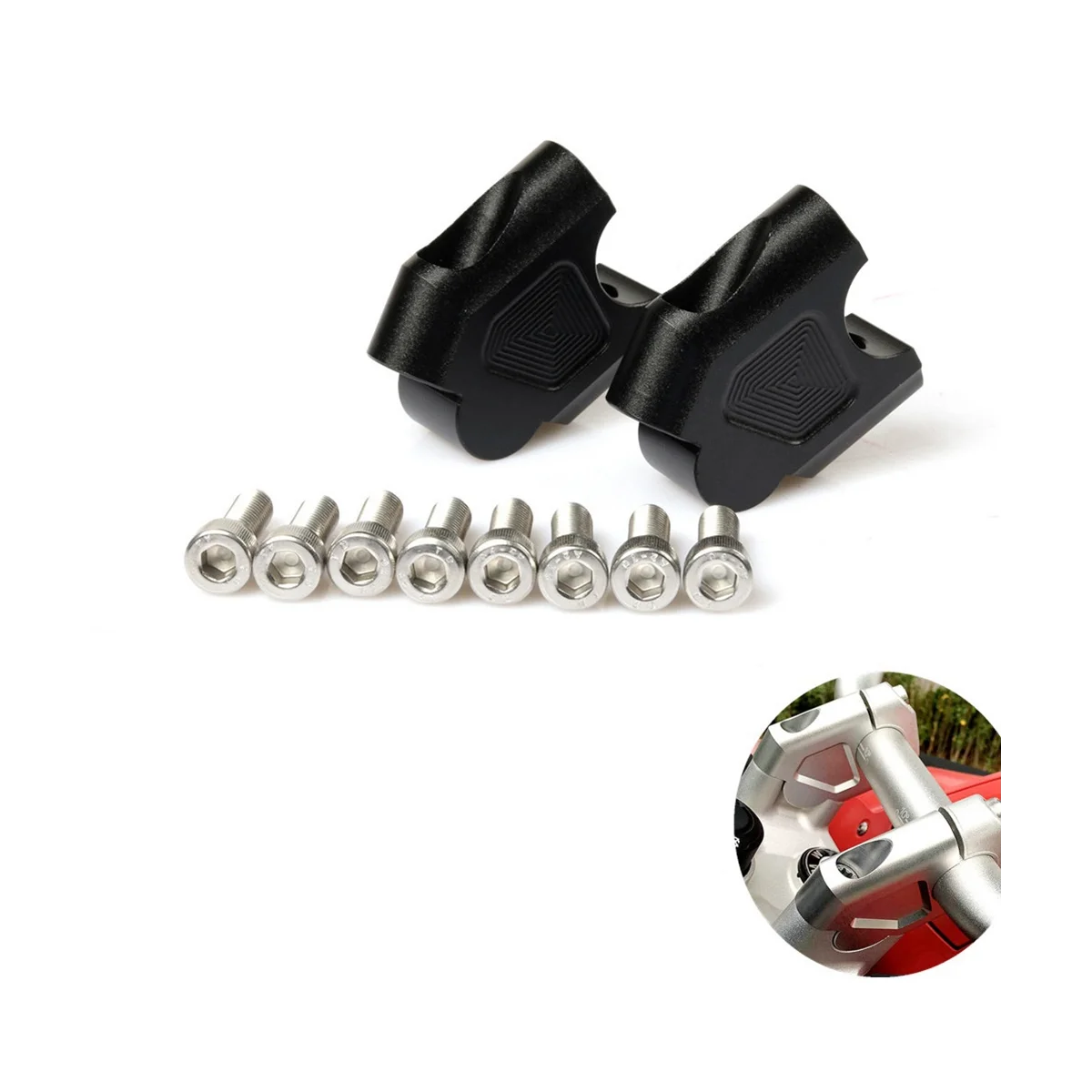 Motorcycle Handlebar Riser Up Clamp Mount Taper Handlebar Riser Kit for SUZUKI DL650 V-STROM 650 VSTROM DL 650