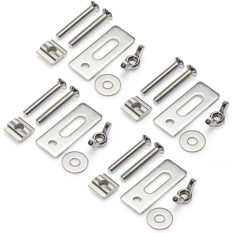 Mini Kit de abrazadera de sujeción T-Track de 8 piezas, Compatible con la máquina enrutadora CNC 3018-PRO/3018-MX3/3018-Prover