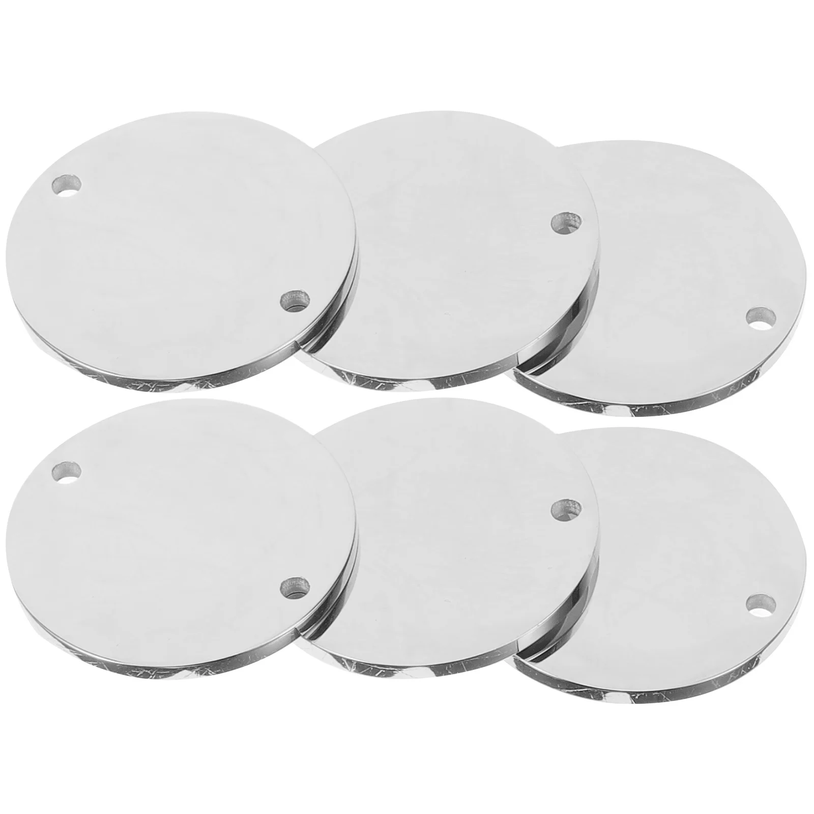 

6Pcs Stainless Steel Round Blank Dog Tags for Engraving Durable Pet Id Tag Pendant DIY Use Metal Stamping Blanks